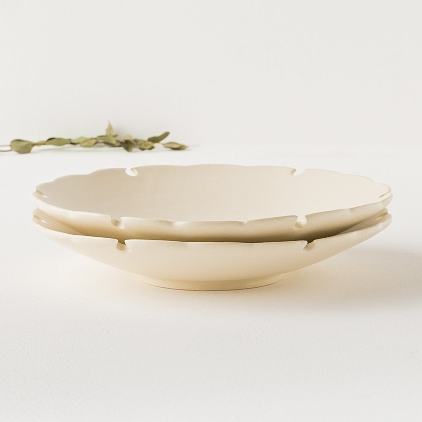 お料理を素敵に彩ってくれるyoshida potteryの雪輪皿