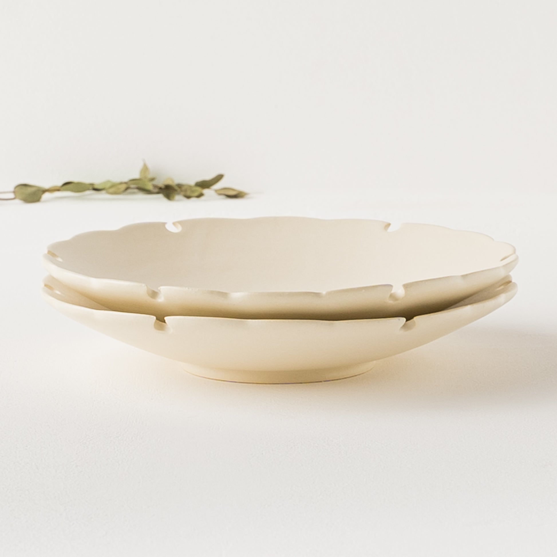 お料理を素敵に彩ってくれるyoshida potteryの雪輪皿