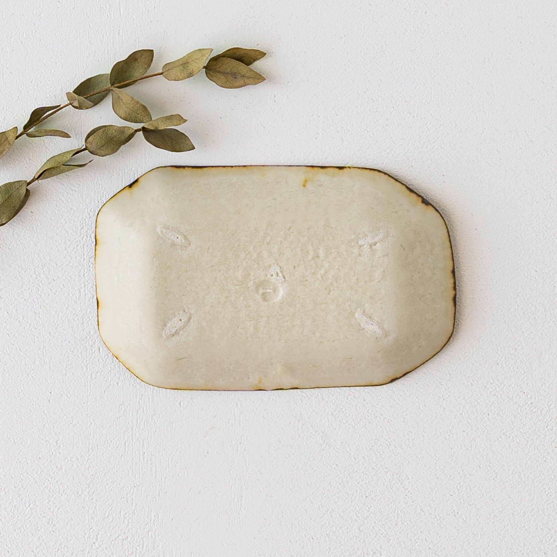 土ものの温もりが伝わってくるツキゾエハルさんの皮鯨角豆皿