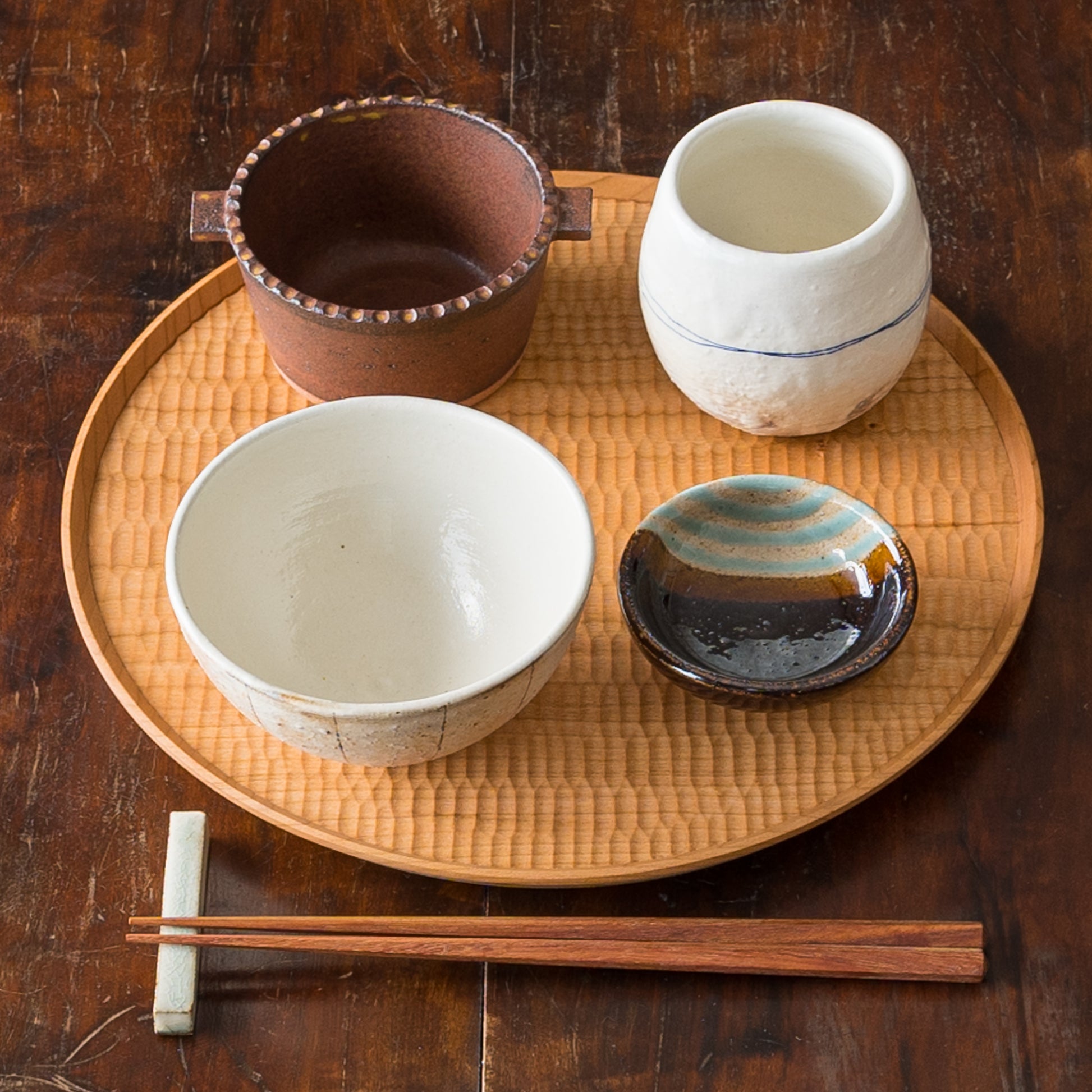 お料理やうつわが引き立つ木工房玄高塚和則さんの一人膳
