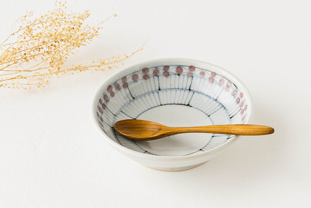 食滝が華やぐ陶彩窯の5寸深皿