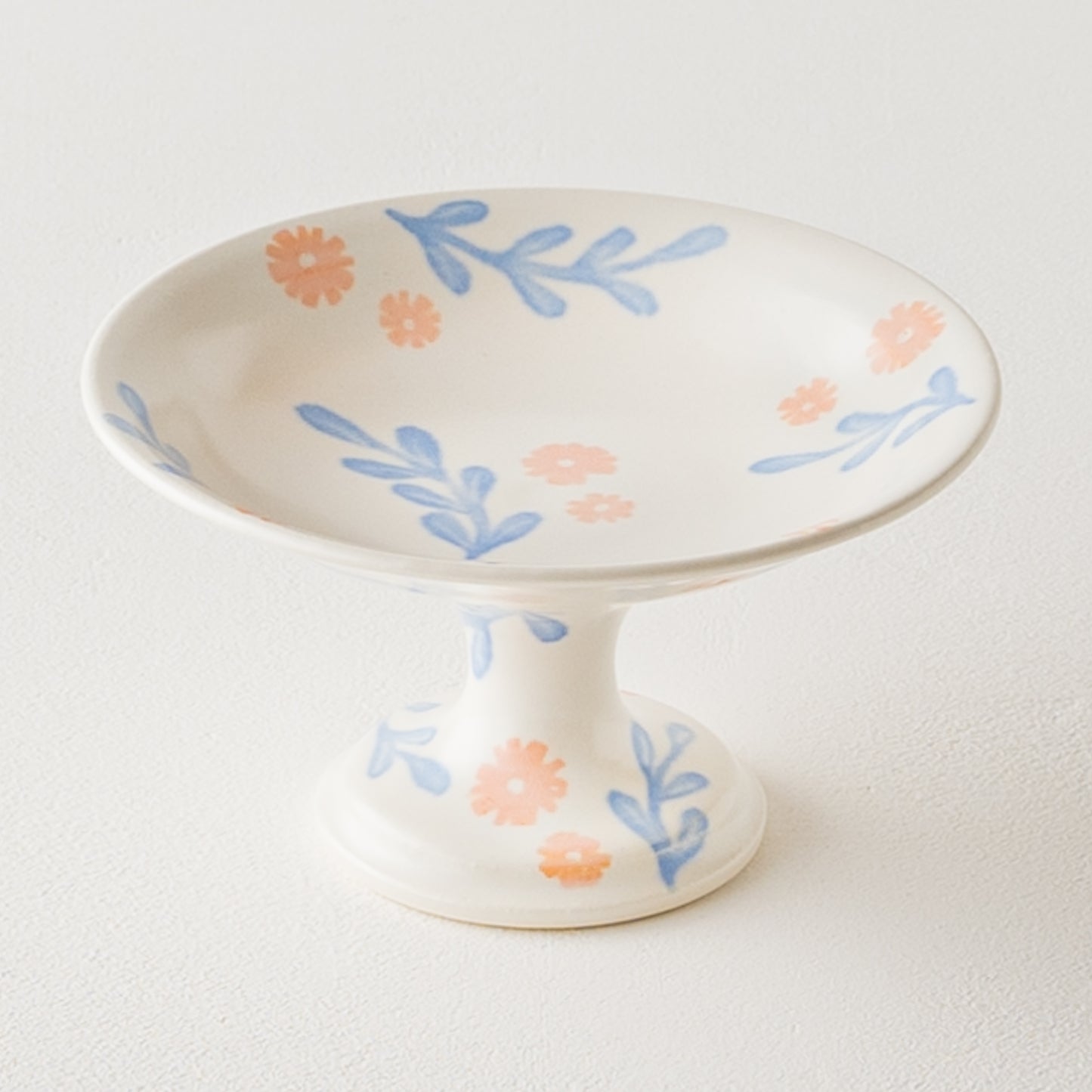 和紙染めのお花がおしゃれで可愛い菊知真由美さんの高杯皿