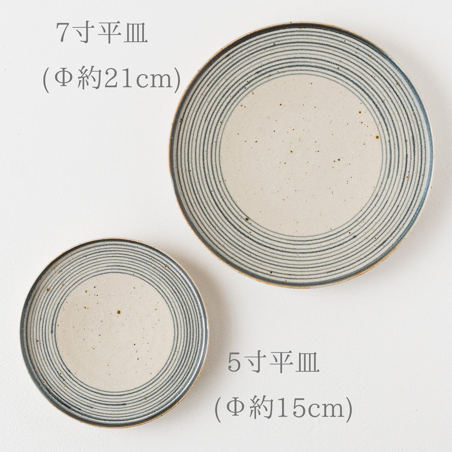 呉須の輪線がお料理を際立たせてくれる冨本大輔さんの灰釉染付の平皿