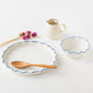 Namimi flat plate 21cm edge blue｜Yuya Machida
