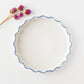 Namimi flat plate 21cm edge blue｜Yuya Machida