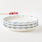Namimi flat plate 21cm edge blue｜Yuya Machida