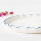 Namimi flat plate 21cm edge blue｜Yuya Machida