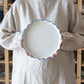 Namimi flat plate 21cm edge blue｜Yuya Machida